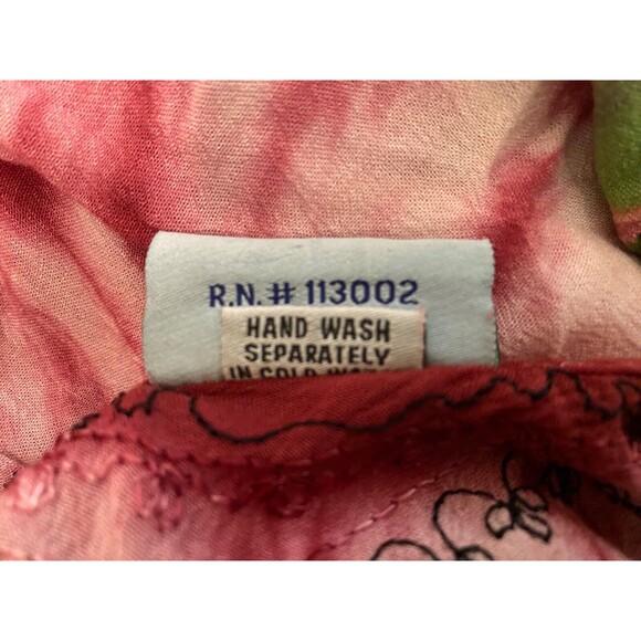 INDIA BOUTIQUE Dress Free Size 100% Rayon Red Colorful Embroidered Boho Hippie - Picture 11 of 11